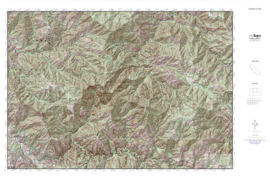 Ventana Cones MyTopo Explorer Series Map Image