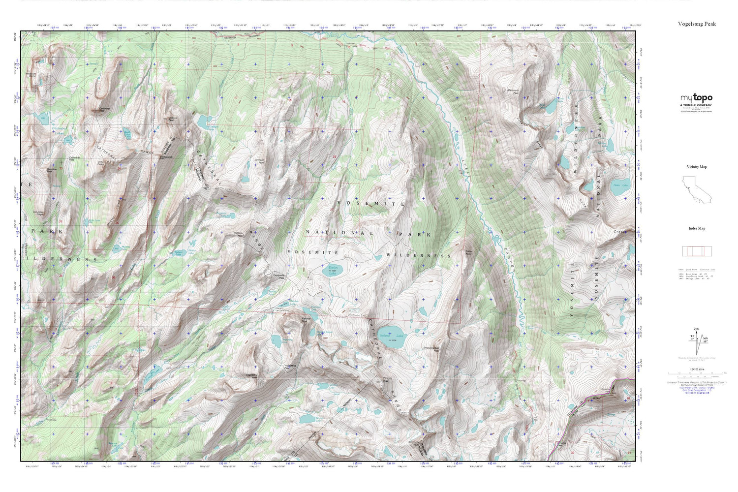 Vogelsang Peak MyTopo Explorer Series Map Image