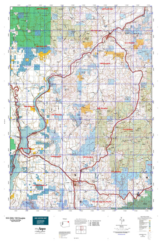 Washington GMU 108 Douglas Map Image