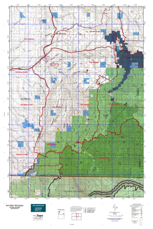 Washington GMU 162 Dayton Map Image