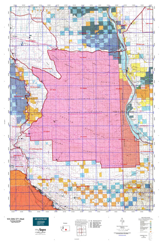 Washington GMU 371 Alkali Map Image