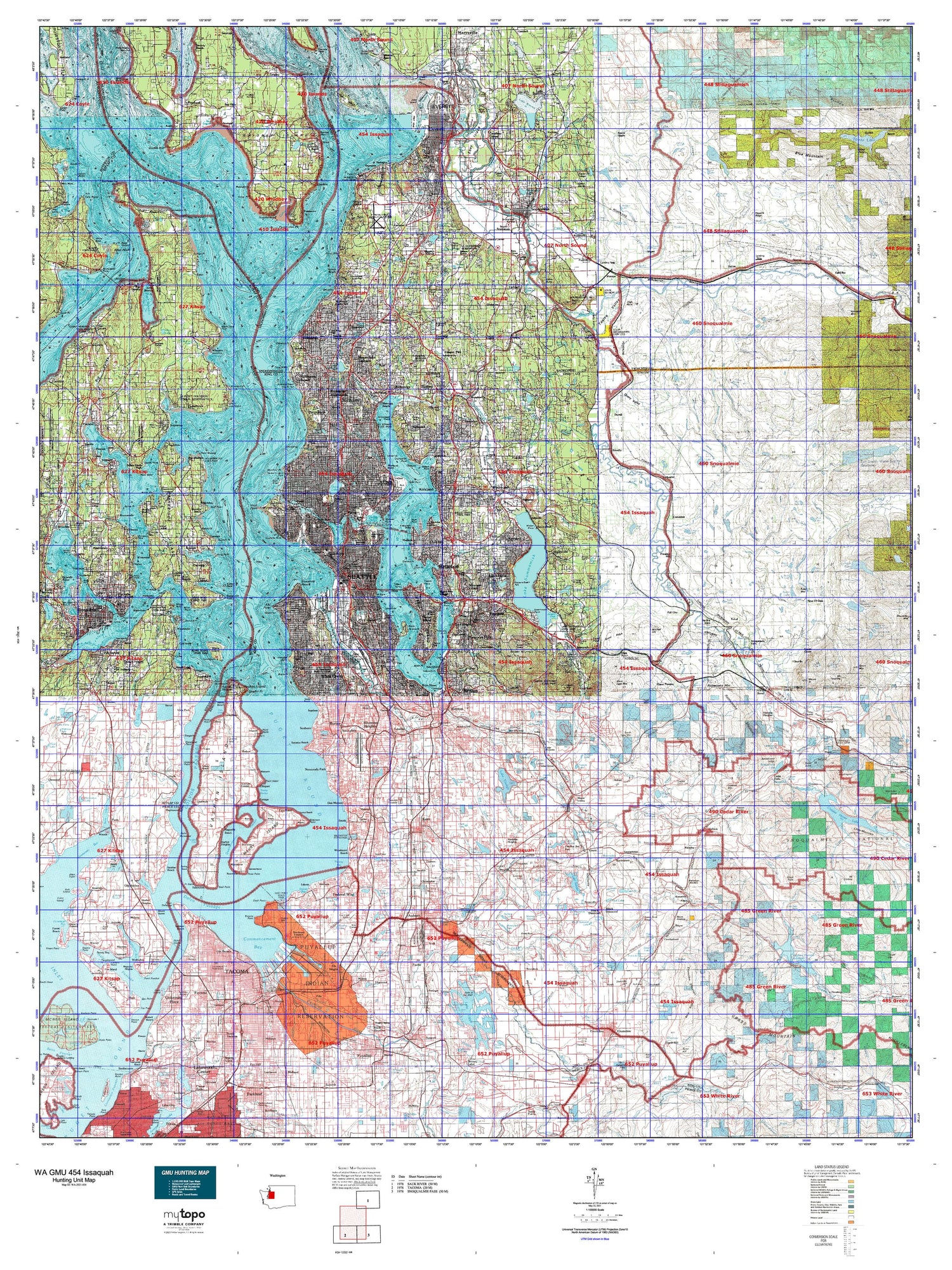 Washington GMU 454 Issaquah Map MyTopo Map Store