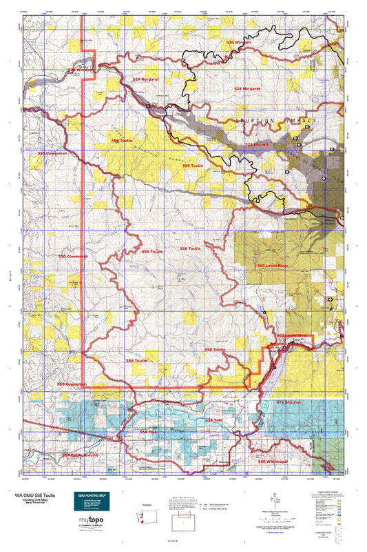 Washington GMU 556 Toutle Map Image