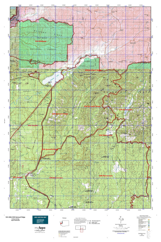 Washington GMU 638 Quinault Ridge Map Image