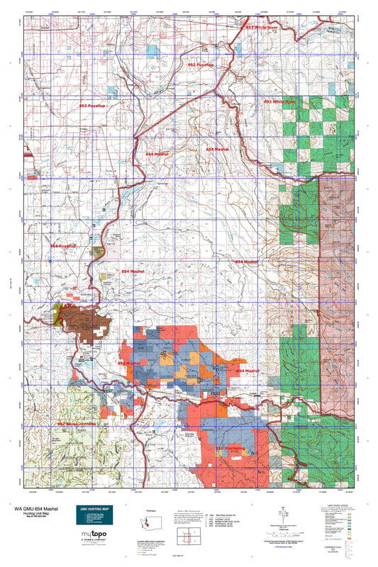 Washington GMU 654 Mashel Map Image