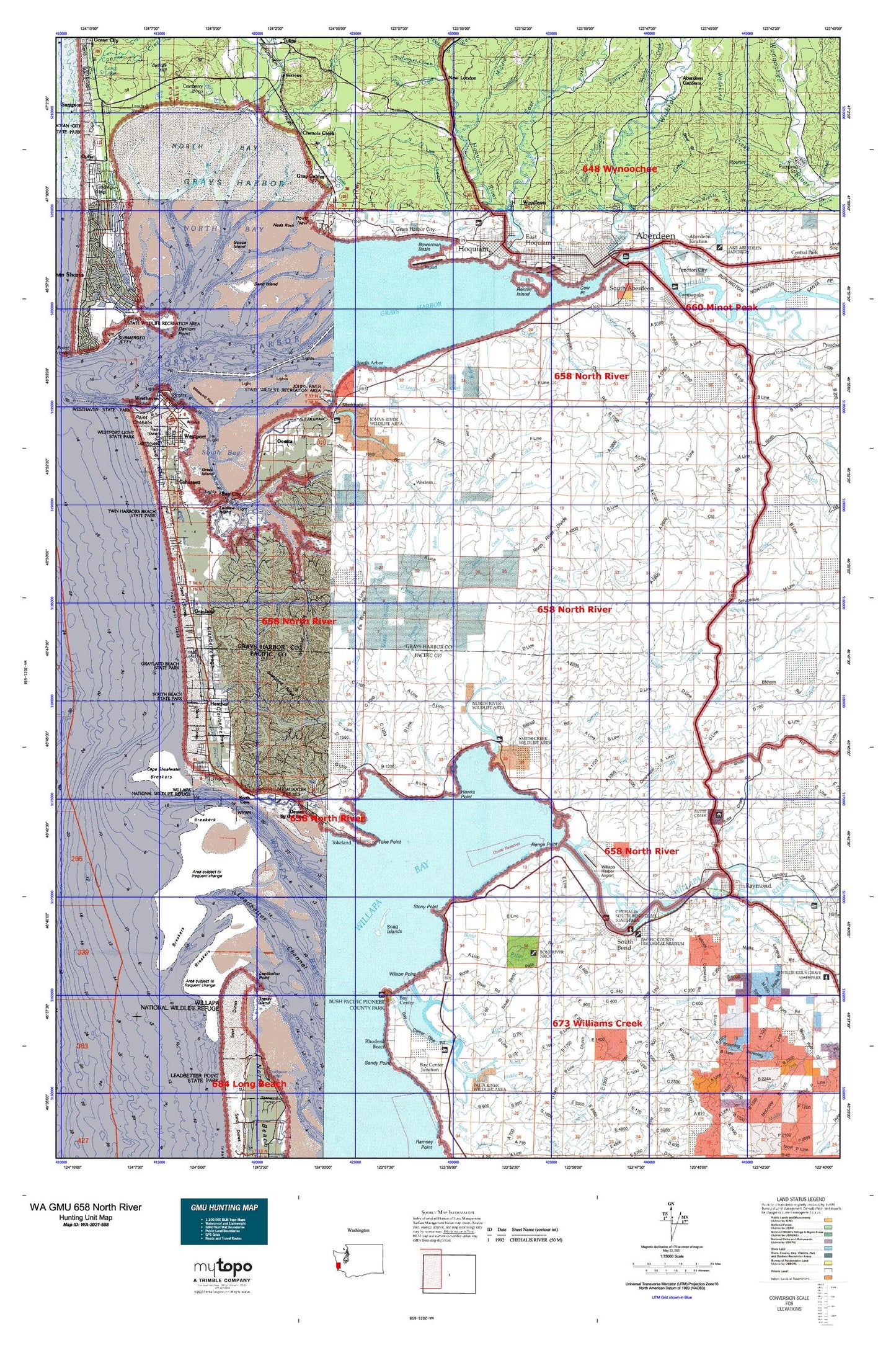 Washington GMU 658 North River Map Image