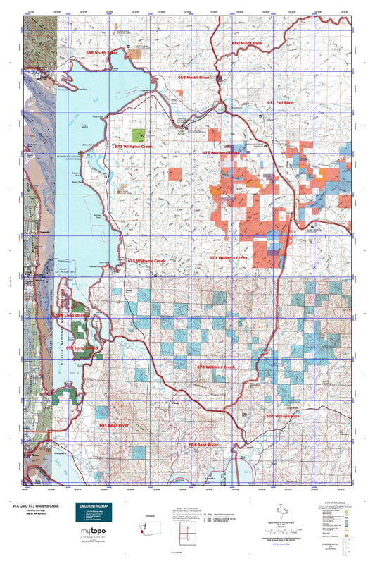 Washington GMU 673 Williams Creek Map Image