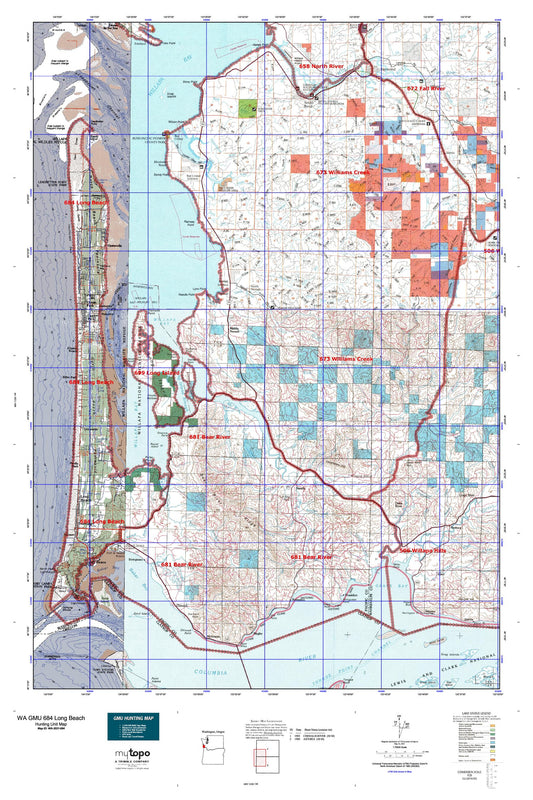Washington GMU 684 Long Beach Map Image