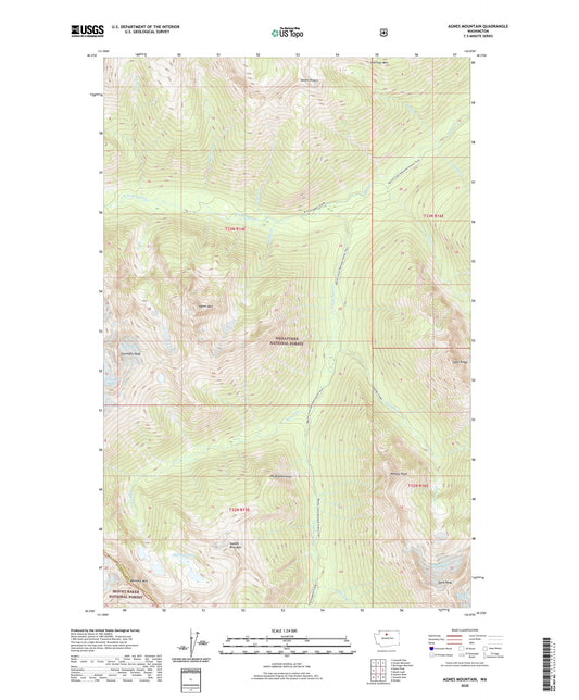 Agnes Mountain Washington US Topo Map Image