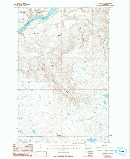 Classic USGS Alameda Flat Washington 7.5'x7.5' Topo Map Image