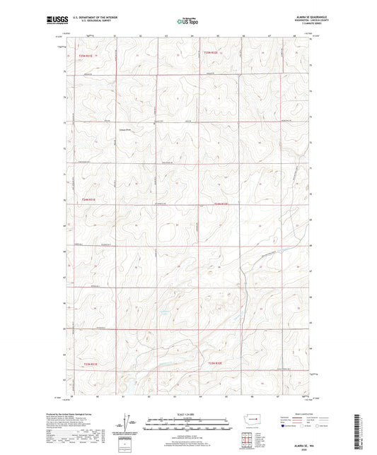 Almira SE Washington US Topo Map Image