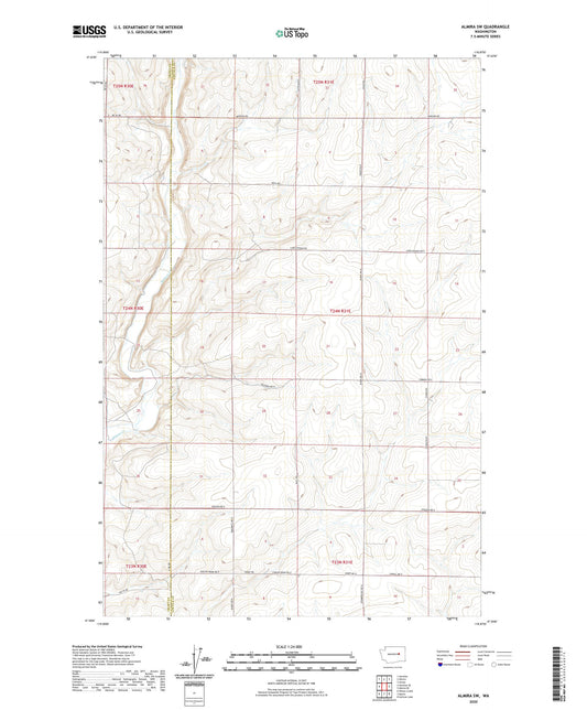 Almira SW Washington US Topo Map Image