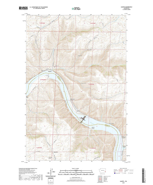 Almota Washington US Topo Map Image