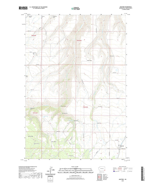 Anatone Washington US Topo Map Image