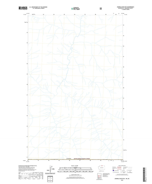 Ashnola Pass OE N Washington US Topo Map Image