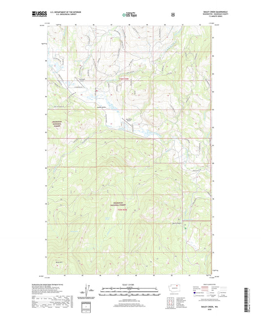 Bailey Creek Washington US Topo Map Image
