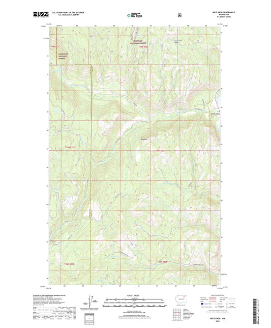 Bald Knob Washington US Topo Map Image