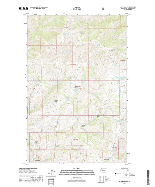 Baldy Mountain Washington US Topo Map Image