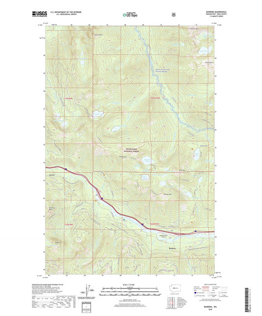 Bandera Washington US Topo Map Image