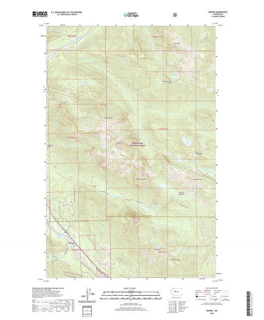 Baring Washington US Topo Map Image