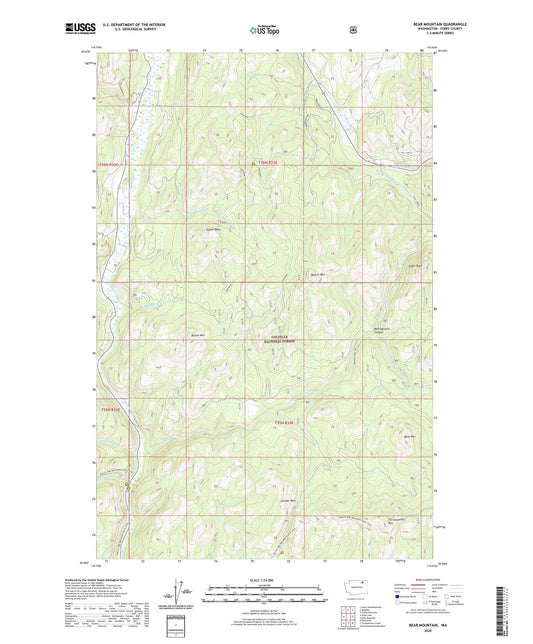 Bear Mountain Washington US Topo Map Image
