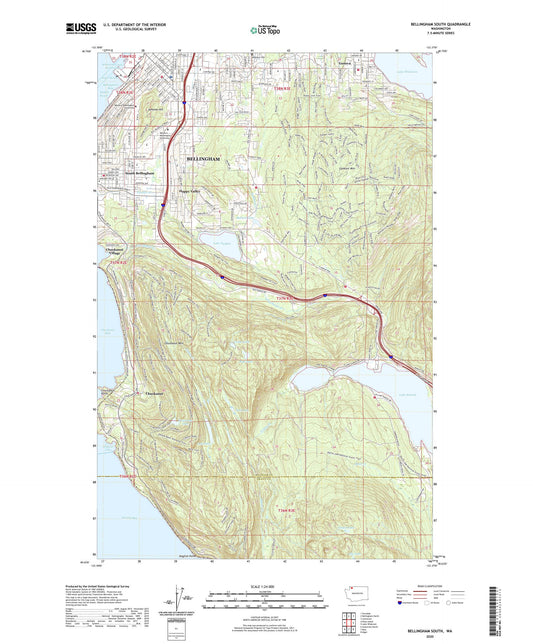 Bellingham South Washington US Topo Map Image
