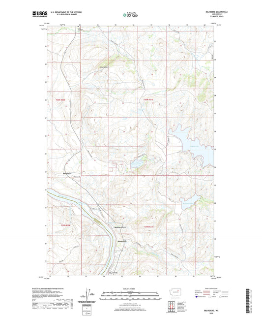 Belvedere Washington US Topo Map Image