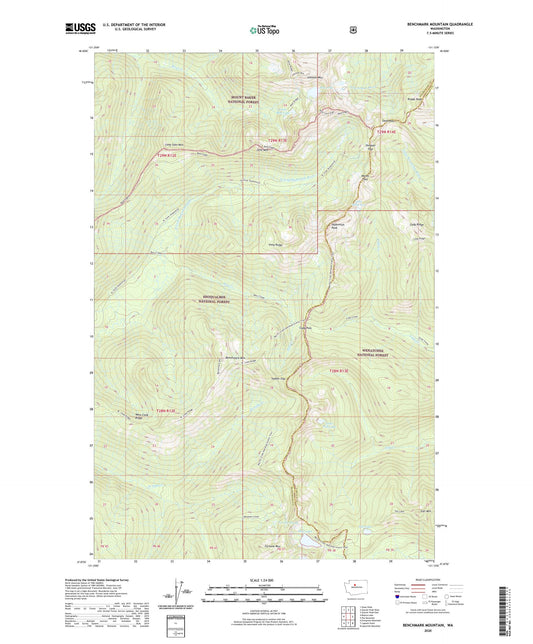 Benchmark Mountain Washington US Topo Map Image