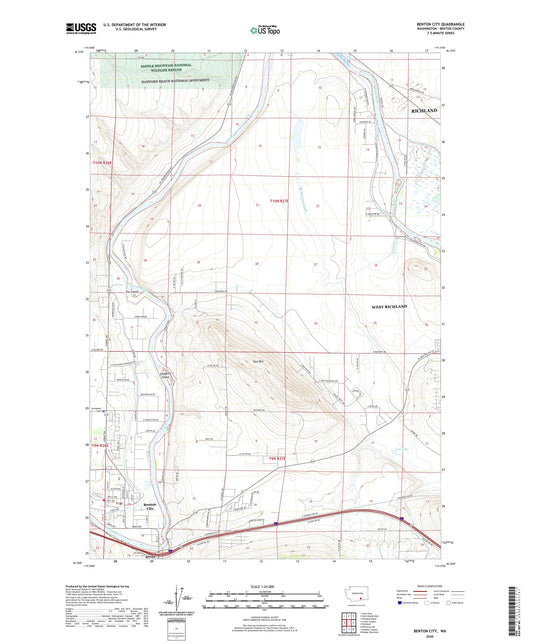 Benton City Washington US Topo Map Image
