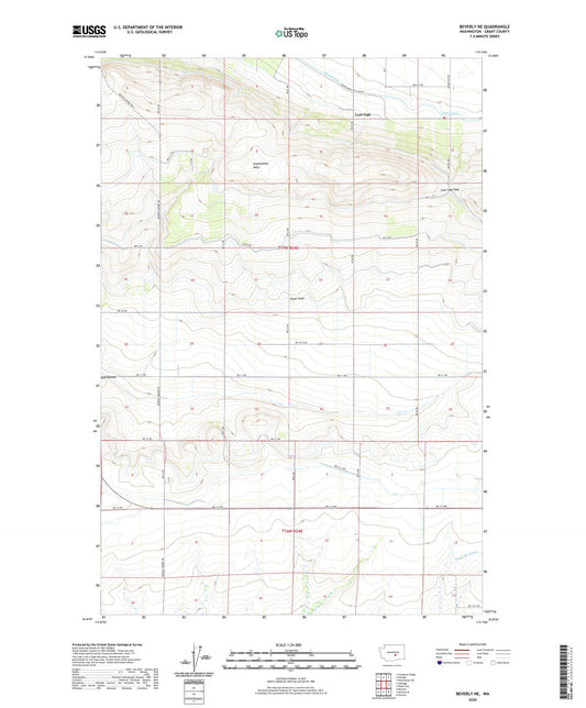 Beverly NE Washington US Topo Map Image
