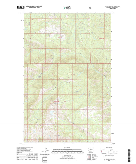 Big Jim Mountain Washington US Topo Map Image