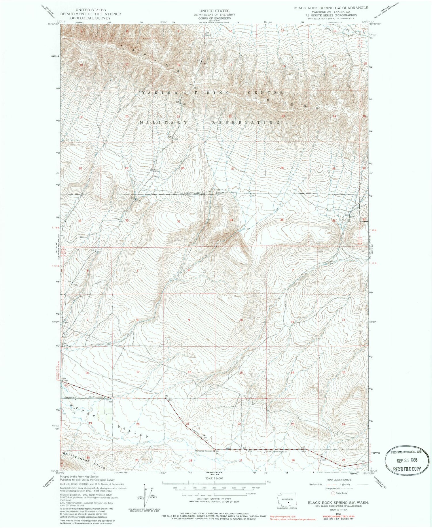 Classic USGS Black Rock Spring SW Washington 7.5'x7.5' Topo Map Image