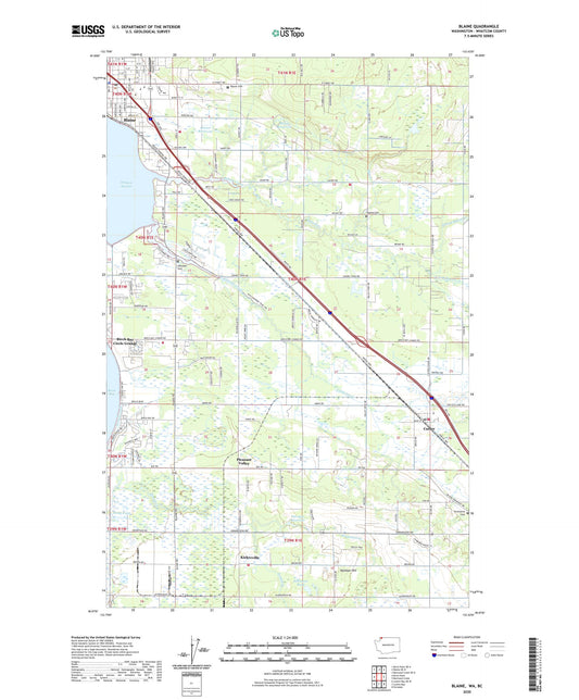 Blaine Washington US Topo Map Image