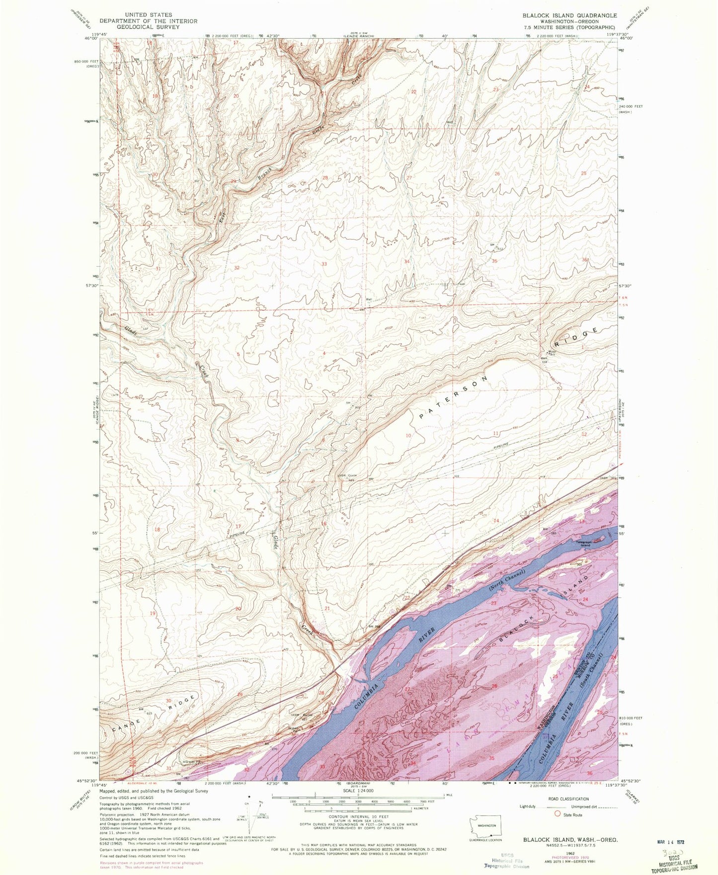 Classic USGS West of Paterson Washington 7.5'x7.5' Topo Map Image