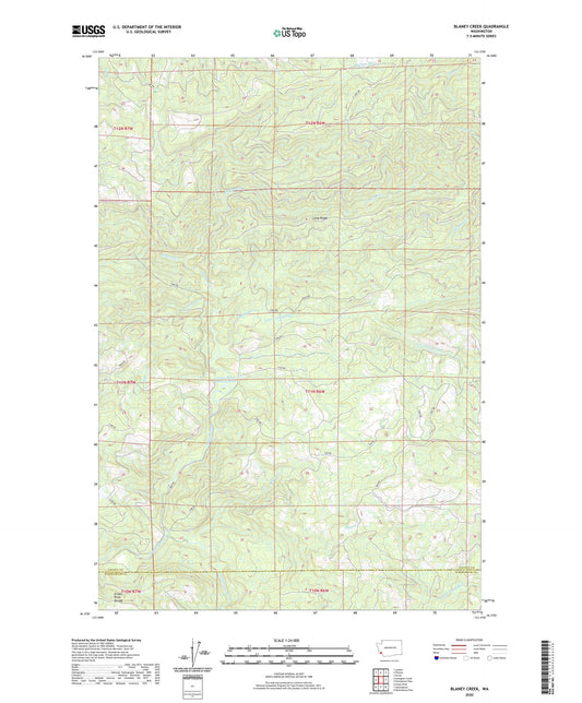 Blaney Creek Washington US Topo Map Image