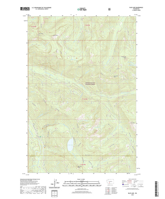 Blue Lake Washington US Topo Map Image