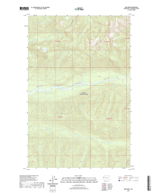 Bob Creek Washington US Topo Map Image