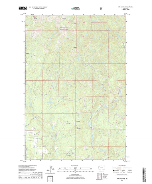 Bobs Mountain Washington US Topo Map Image