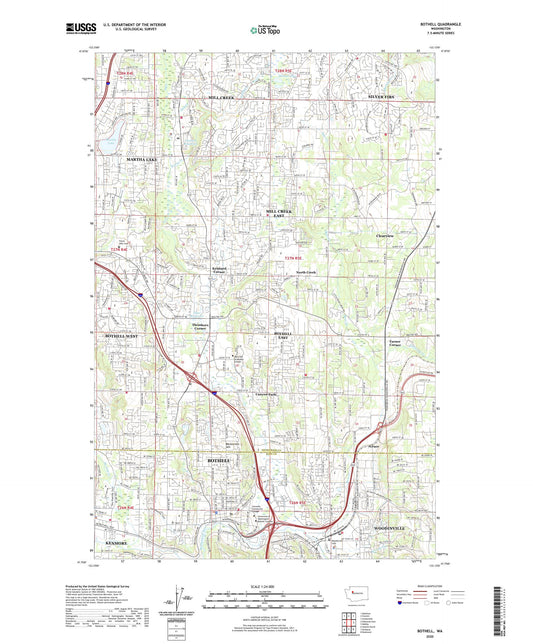 Bothell Washington US Topo Map Image