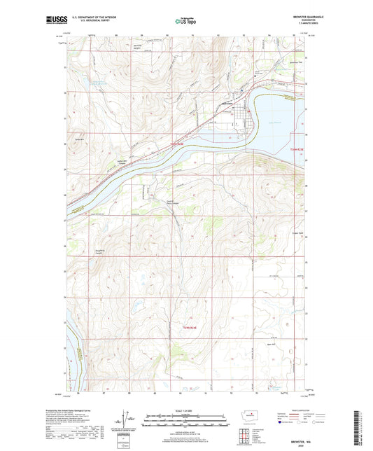 Brewster Washington US Topo Map Image