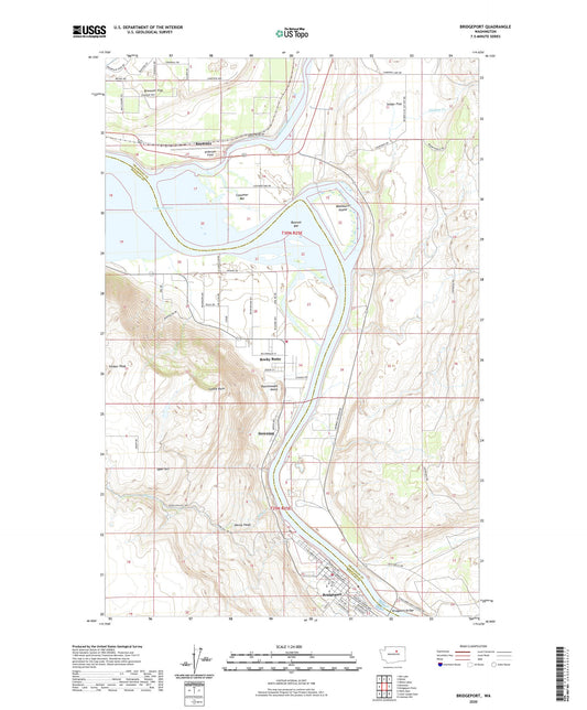 Bridgeport Washington US Topo Map Image