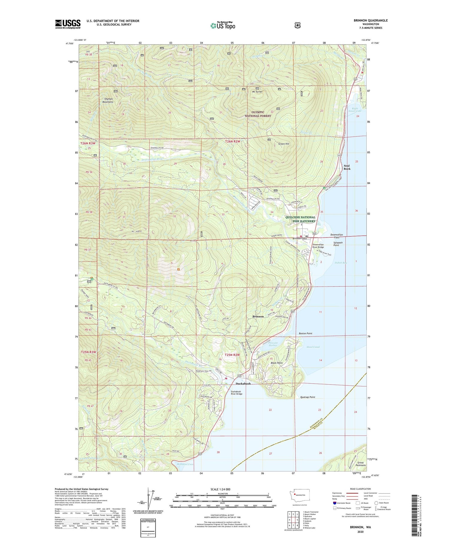 Brinnon Washington US Topo Map MyTopo Map Store
