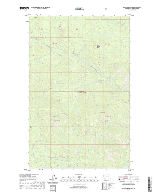 Bulldog Mountain Washington US Topo Map Image