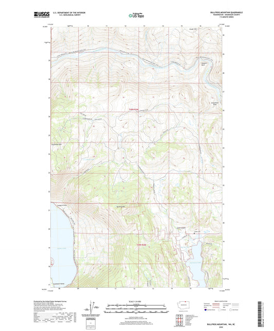 Bullfrog Mountain Washington US Topo Map Image