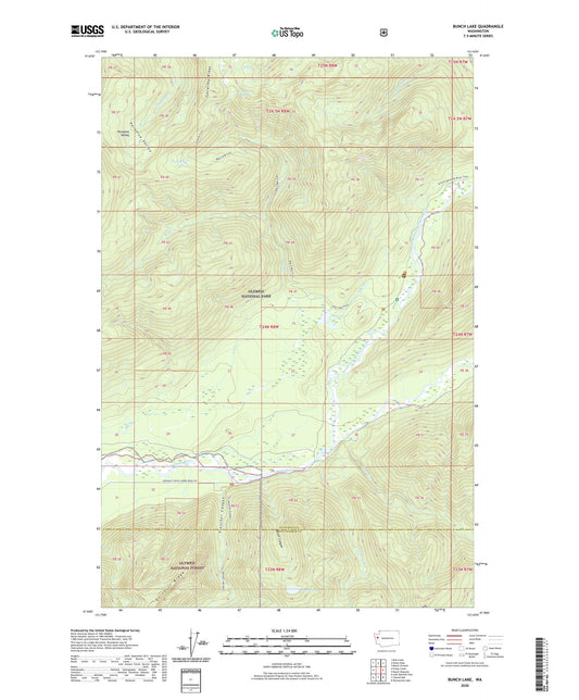 Bunch Lake Washington US Topo Map Image