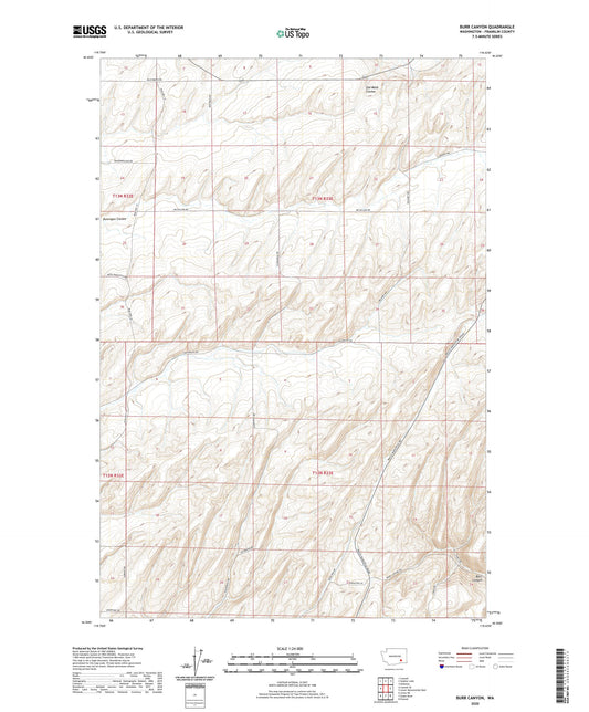 Burr Canyon Washington US Topo Map Image