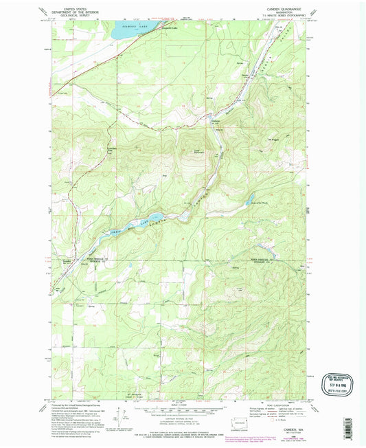 Classic USGS Camden Washington 7.5'x7.5' Topo Map Image