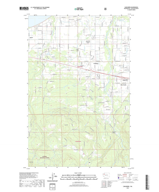 Carlsborg Washington US Topo Map Image