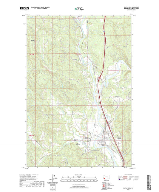 Castle Rock Washington US Topo Map Image