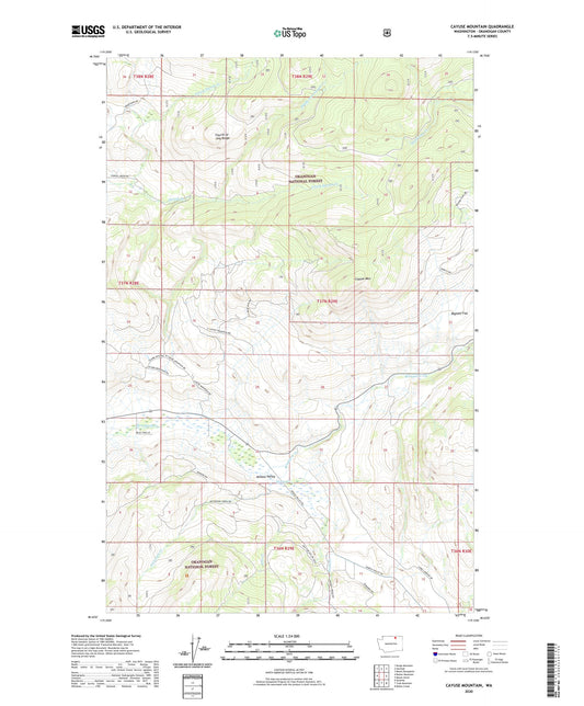 Cayuse Mountain Washington US Topo Map Image